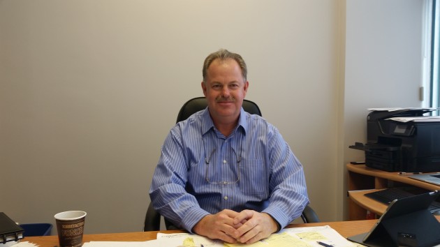 PG Cougars President Greg Pocock sits in his office at the CN Centre - photo 250 News
