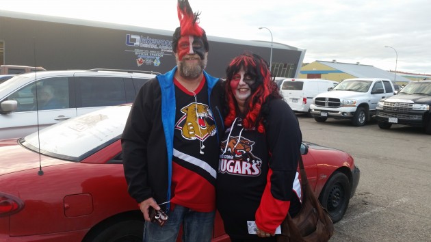 Cougars season ticket holders Tony Wedzinga & Lona Fleury