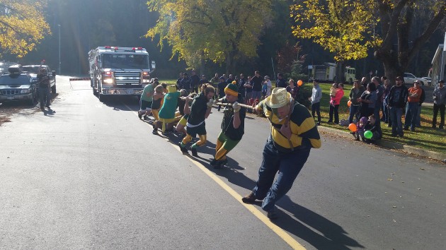 Winners of today's Fire Truck Pull - Team UNBC - photo 250 News