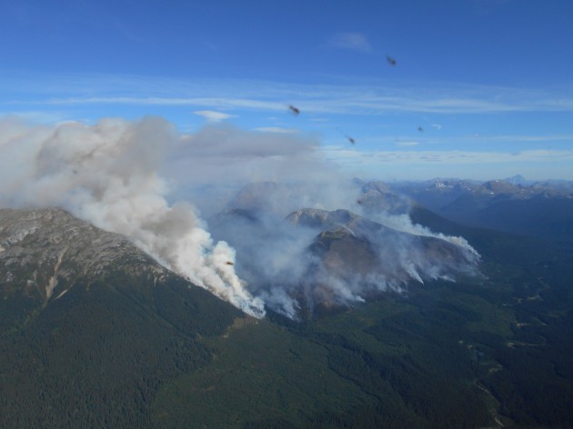 The Stack Creek fire near Mackenzie - photo courtesy BC Wildfire Management Branch