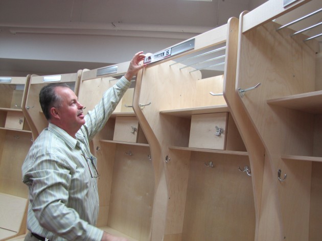 Greg Pocock places Player name in new locker room - photo 250News