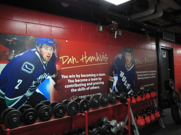 Images of franchise co-owners in the new training area for the Cougars-photos 250News