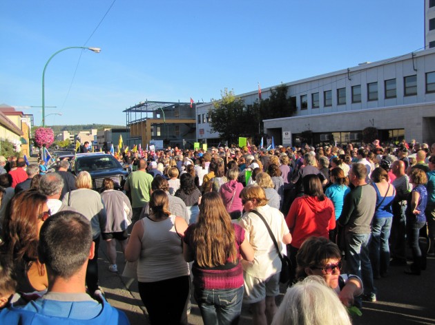 Teachers rally in Prince George - photo 250 News