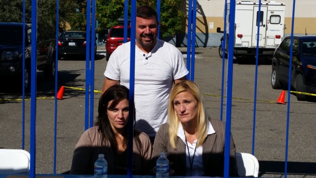 Patrizia Hill, Derek Ingram, and Jennifer Delorme take part in the 2nd annual Jail & Bail - photo 250 News