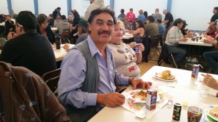 Joey Willier enjoying a Thanksgiving feast - photo 250 News