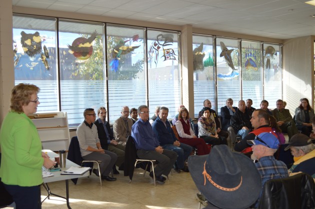 Council candidates respond to questions from people affected by homelessness. Photo 250News