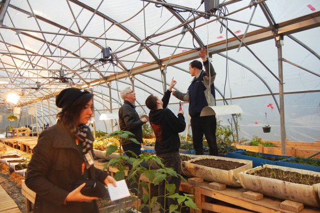 QuantoTech and CNC install LED lights in the Baldy Hughes greenhouse