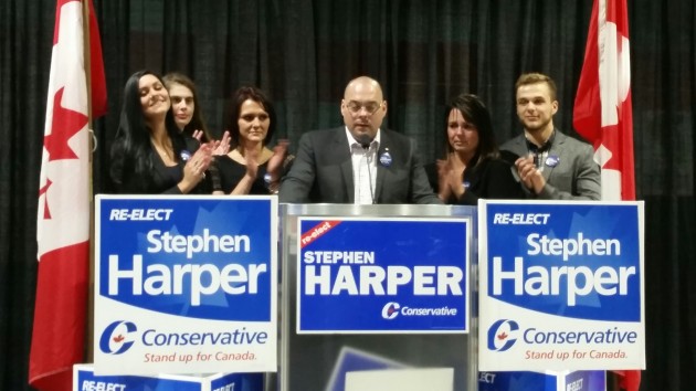 Todd Doherty and family celebrate Saturday's victory at PG Golf and Curling Club. 250News photo