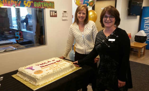 From left, Amanda Alexander, CEO, YMCA of Northern BC & Sharon Pepper, coordinator, membership services - photo 250 News