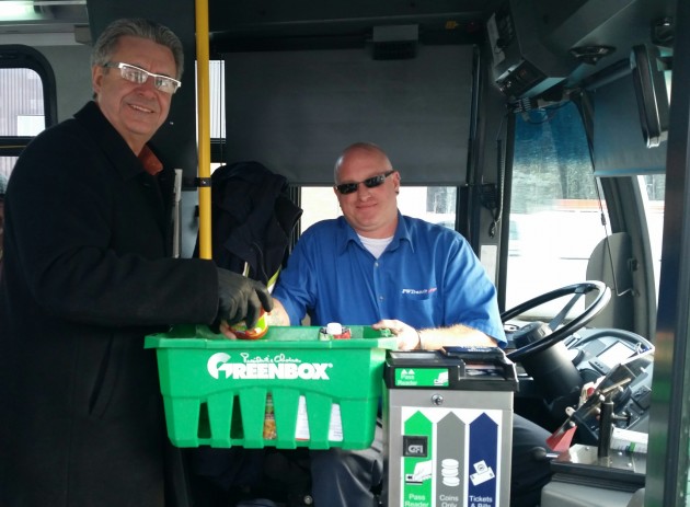 Prince George Mayor Lyn Hall & bus driver Chris Holbrook - photo 250 News
