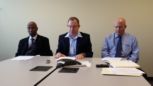 From left to right Dr. Abu Hamour, Vice President, Medicine, Dr. Ronald Chapman, Prince George Medical Director, & Northern Health Northern Interior Chief Operating Officer Michael McMillan