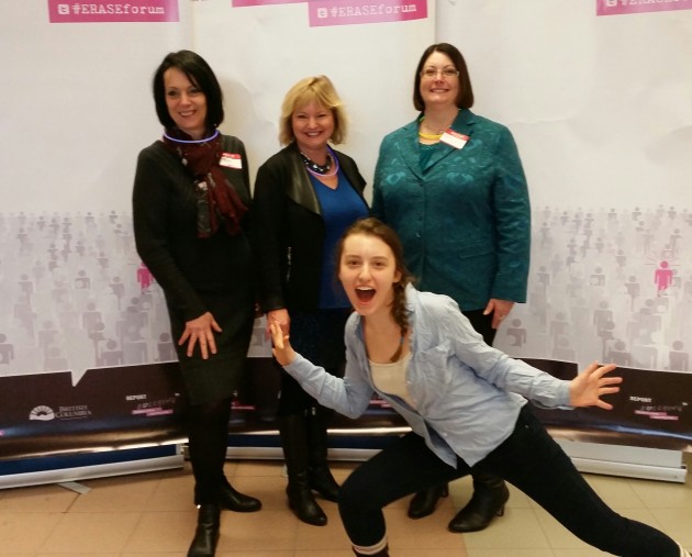 From left, Trish Bella, Jane Thornthwaite, Brenda Hooker, and Sarah Frigon (foreground) - photo 250News