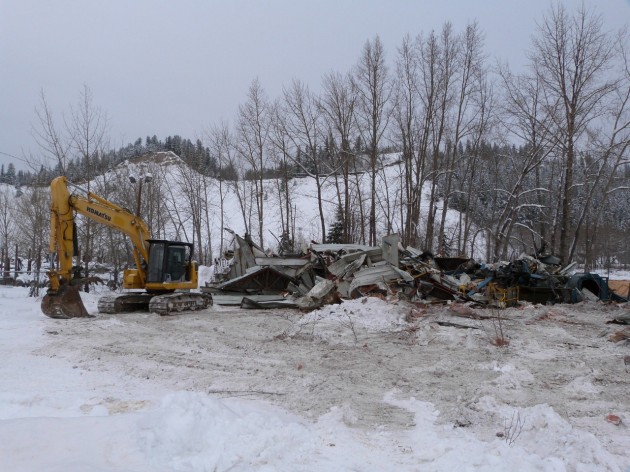 Pile of rubble all that remains of former company site. Photos 250News