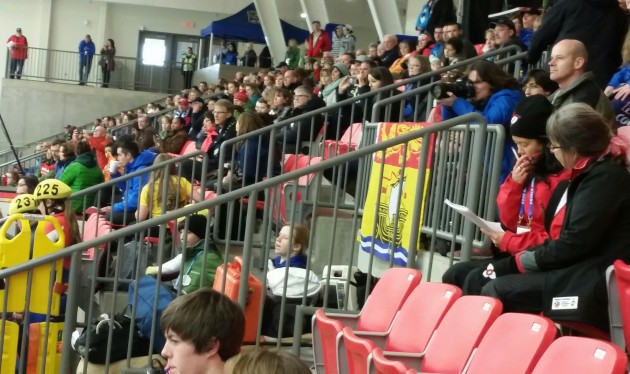 Big crowds have been at Kin1 watching short-track speed skating all week - photo 250News