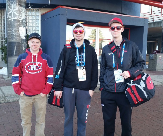Members of the Yukon curling team, from left, Trygg Jensen, Brayden Klassen, Bailey Muir-Cressman - Photo 250News