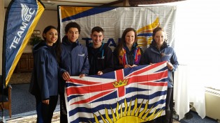 Members of Team BC - from right, Emily Dickson,