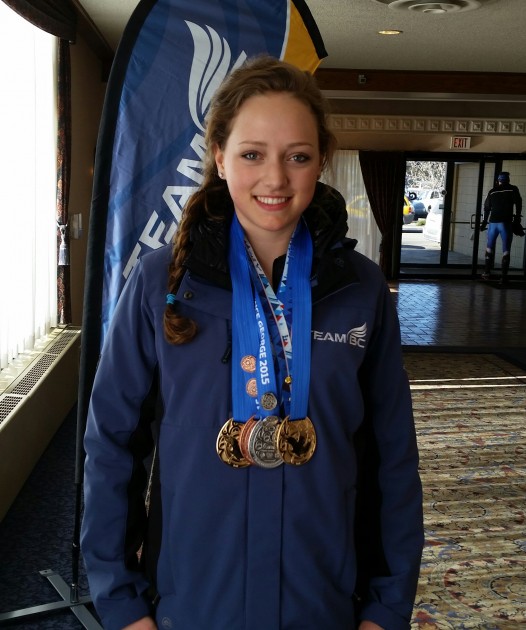 P.G. resident Emily Dickson shows off her four medals - Photo 250News