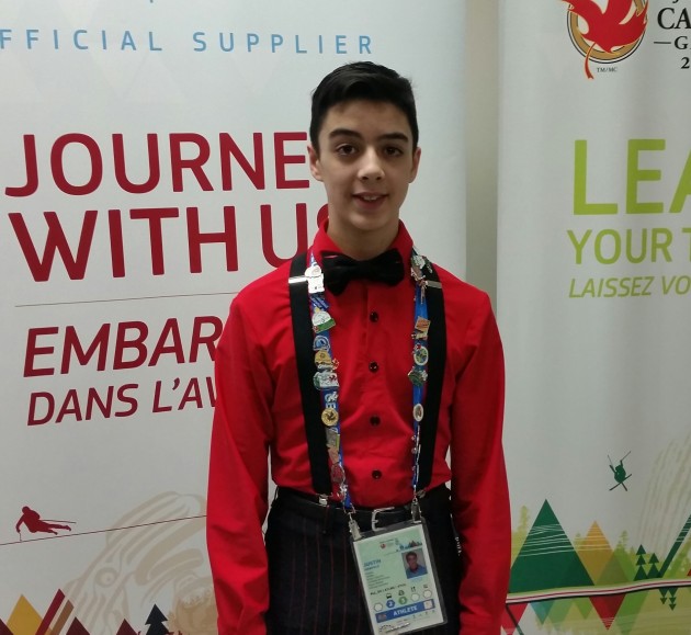 Justin Hampole all smiles after winning the bronze medal - photo 250News