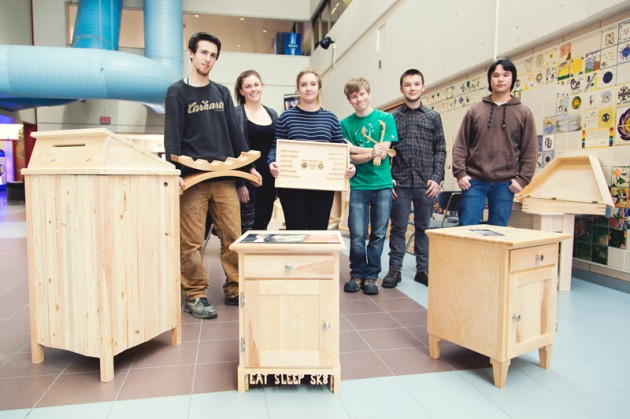 CTC carpentry/joinery students show off their creations in the CNC Gathering Place (credit: College of New Caledonia)