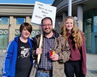 UNBC professor Matt Reid with son Dean and daughter Victoria - photo 250News