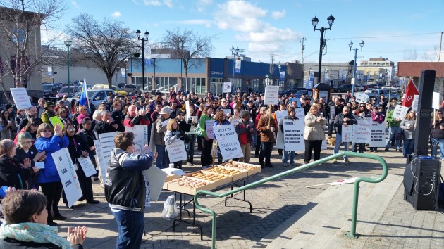 A large crowd turned out to today's UNBCFA rally - photo 250News