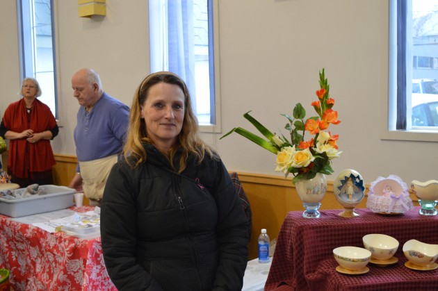 Maria Pennock at monthly winter market at St. Michael's Anglican Church. Photo 250 News