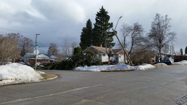 This is the scene at 4th and Watrous at about 3 pm Saturday.