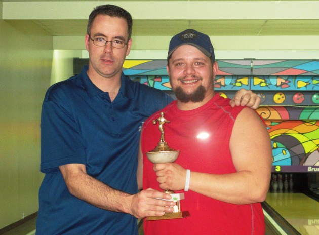Organizer, Ryan Paziuk, with 'Duffy' tournament winner, Mike Adey photo submitted