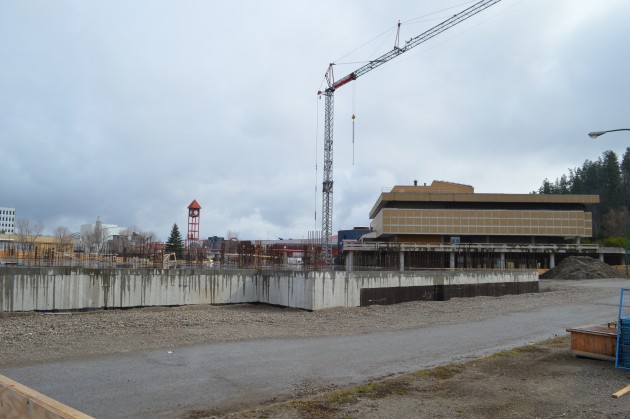 Hotel site remains quiet while design changes are completed. Photo 250News