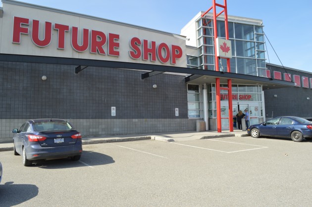 The sign may say Future Shop but it's a Best Buy store. Photo 250 News