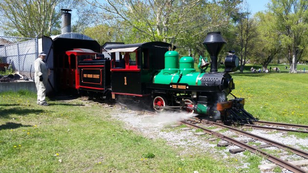 Little Prince revs its engine as engineer Frank Van Der Lans looks on