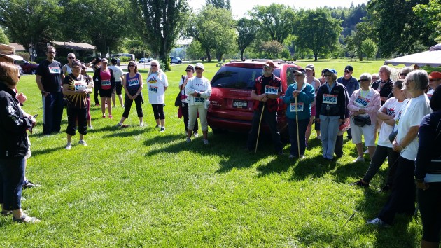Participants gather in Fort George Park for today's Walk for Diabetes - photos 250 News