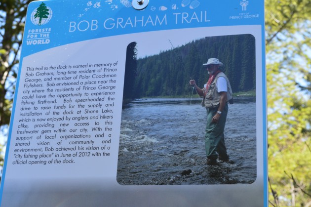 Sign at the head of the Bob Graham Trail to the Shane Lake dock