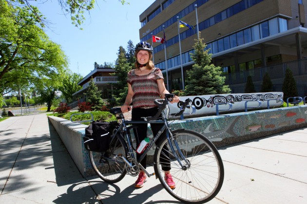 City Planner Hillary Morgan, leader of the City Hall Cruisers. Photo courtesy City of Prince George