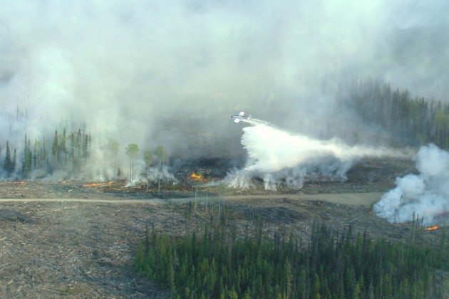 Little Bobtail Lake fire - photo courtesy Wildfire Management Branch