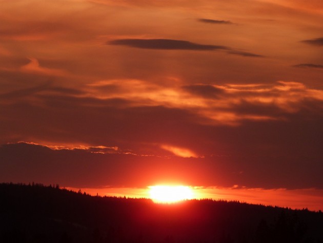 Smoke from the fire may have affected Saturday evening's sunset