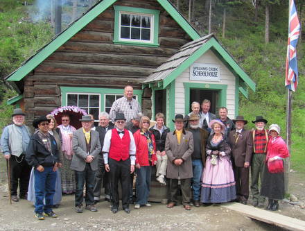 CRD and RDFFG Directors pose in front of the Old School House at Barkerville - photo 250 News Archive