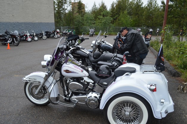 Bikes lined up outside Kinsmen Centre prior to Saturday's prostate cancer ride. Photo 250 News