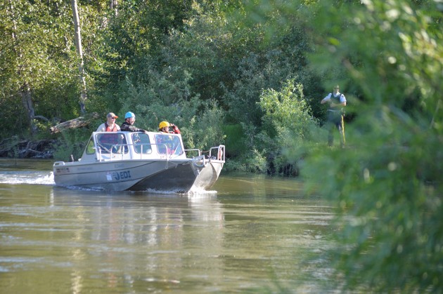 Search boats scoured riverbanks between slough and Fort George Canyon