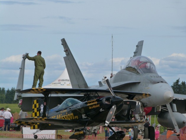 And there are planes big and small which you can have a close look at