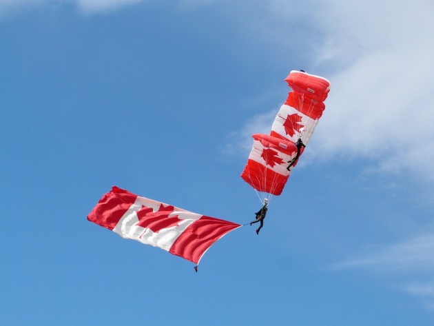Canadian Forces Skyhawks welcome visitors to Quesnel Airshow Saturday. Photos 250News