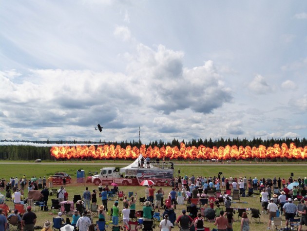 what would an airshow be without pyrotechnics?