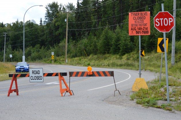 Barricade prevents travel beyond Cranbrook Hill Greenway road