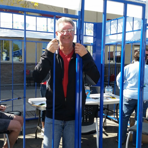 Prince George Mayor Lyn Hall at today's Jail N Bail Event - photos 250 News