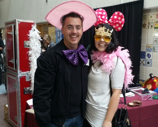 Second year nursing students Christopher Wongda and Kayla Mussell ham it up for the camera