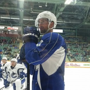 Canuck and co-owner of the PG Cougars, Dan Hamhuis