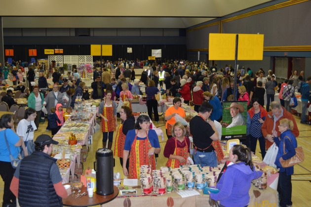A crowded Civic Centre for Mennonite Fall Fair on Saturday. Photos 250News