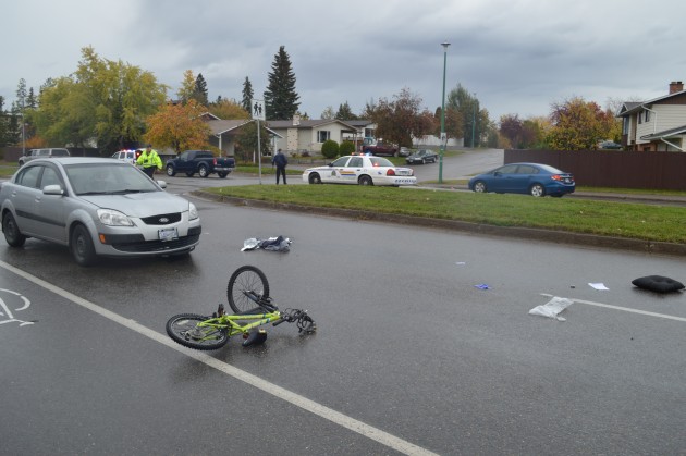 Accident scene at Tabor and Horsefly Thursday afternoon