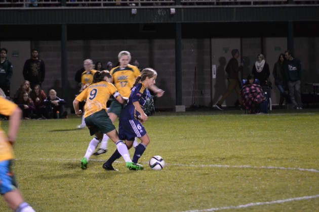 Timberwolves women's team in action against TRU Friday night. Submitted photo
