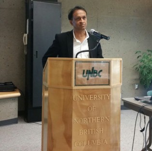 University of Toronto Dean of Forestry Dr. Mohini Sain delivers this morning's keynote speech- photo 250 News